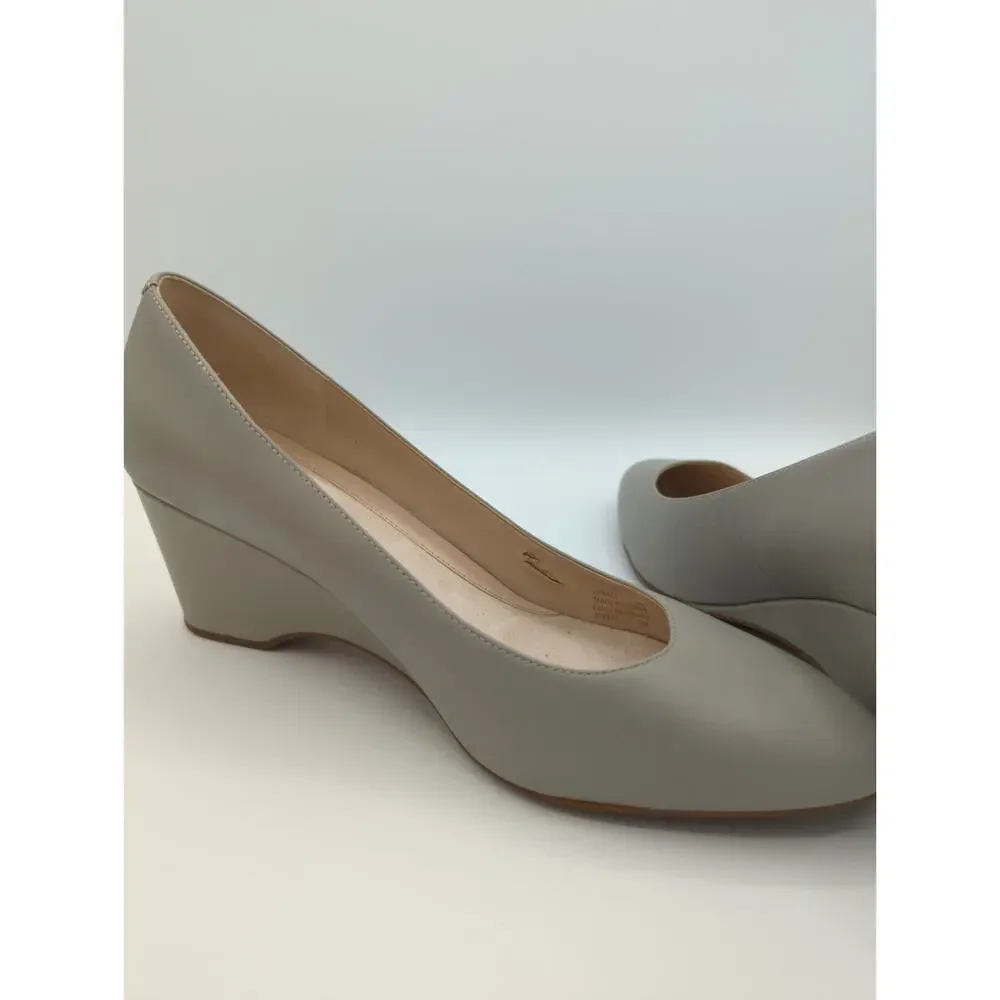Cole Hann Gray Slip-on Wedge Close Toes Heel Size 9b